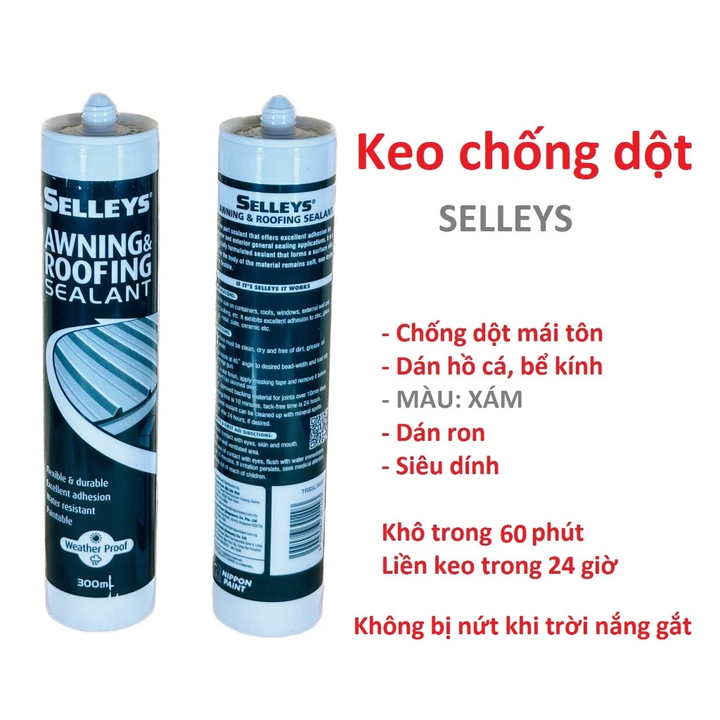 Keo Chống Dột Selleys – Giải Pháp Chống Thấm Hiệu Quả Cho Mái Tôn & Công Trình