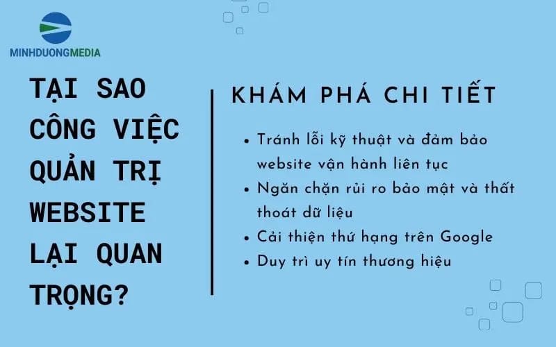 Vì sao công việc của quản trị website lại quan trọng?