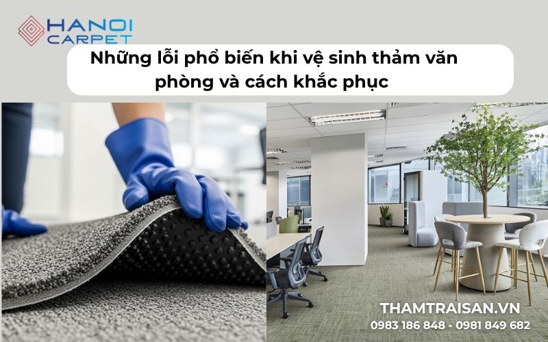 Những lỗi phổ biến khi vệ sinh thảm văn phòng và cách khắc phục