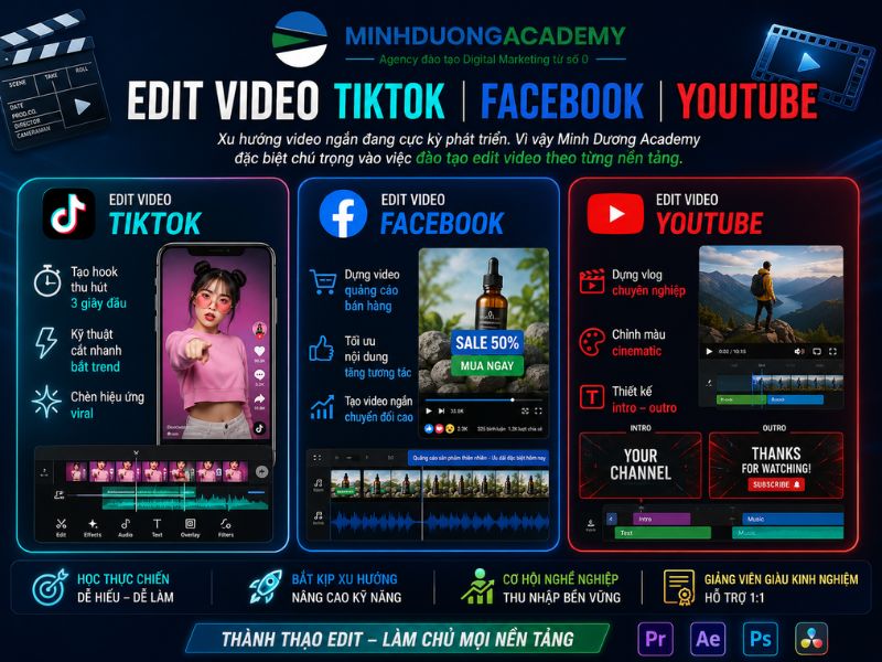 Edit video TikTok – Facebook – YouTube
