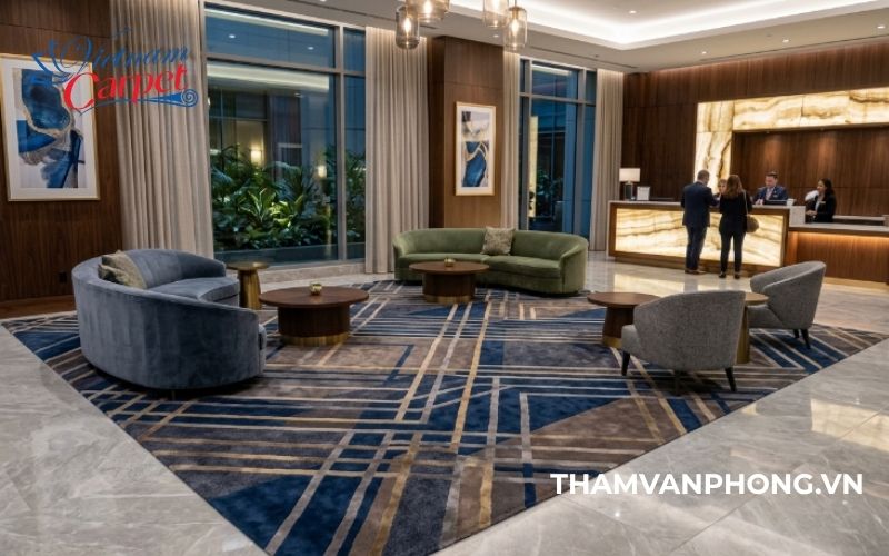 Thảm khách sạn 5 sao không thể thiếu trong không gian khách sạn