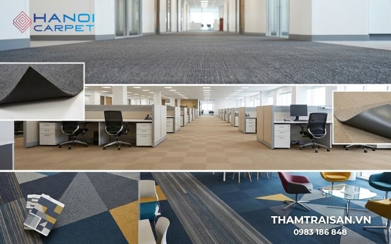 Giá thảm tấm trải sàn đắt hay rẻ còn phụ thuộc vào chất liệu sợi