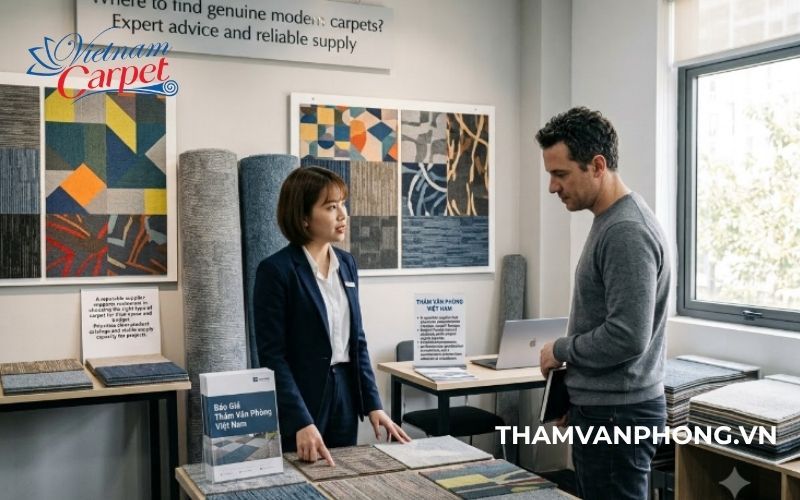 Nên mua thảm hiện đại chính hãng ở đâu?